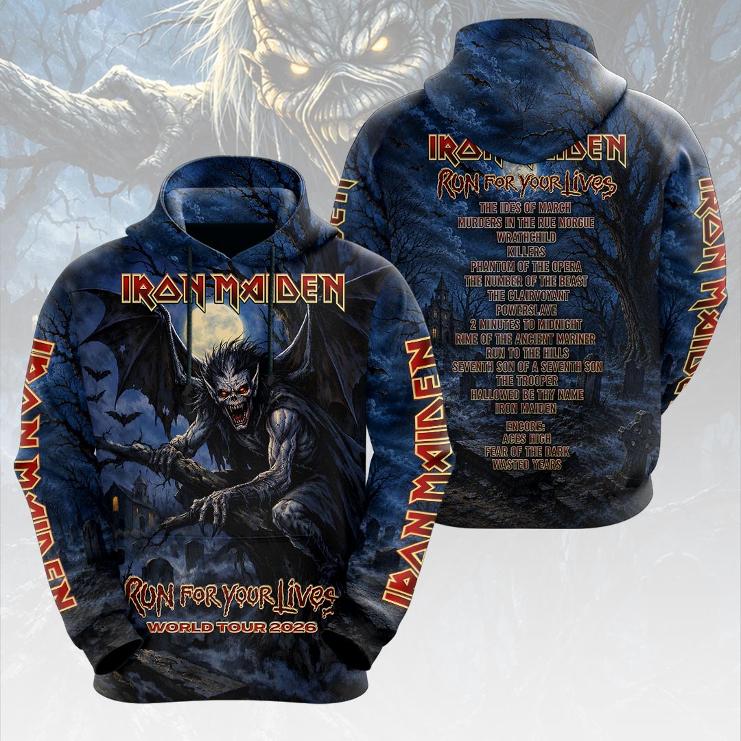 Iron Maiden 2026 World Tour 3D Apparel – HOATT20268