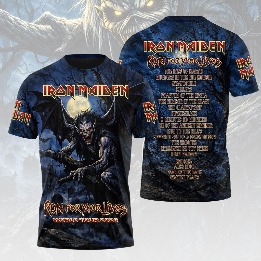 Iron Maiden 2026 World Tour 3D Apparel – HOATT20268
