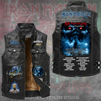 Iron Maiden 2026 World Tour Premium 2D Sleeveless Leather Vest – GNE6754