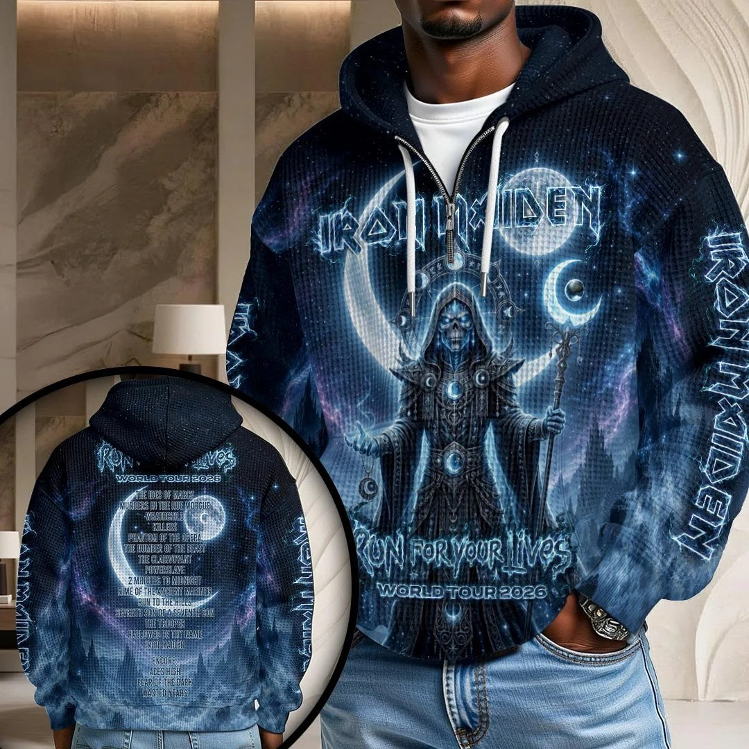Iron Maiden 2026 World Tour 3D Unisex Waffle Hoodie – HOATT20991