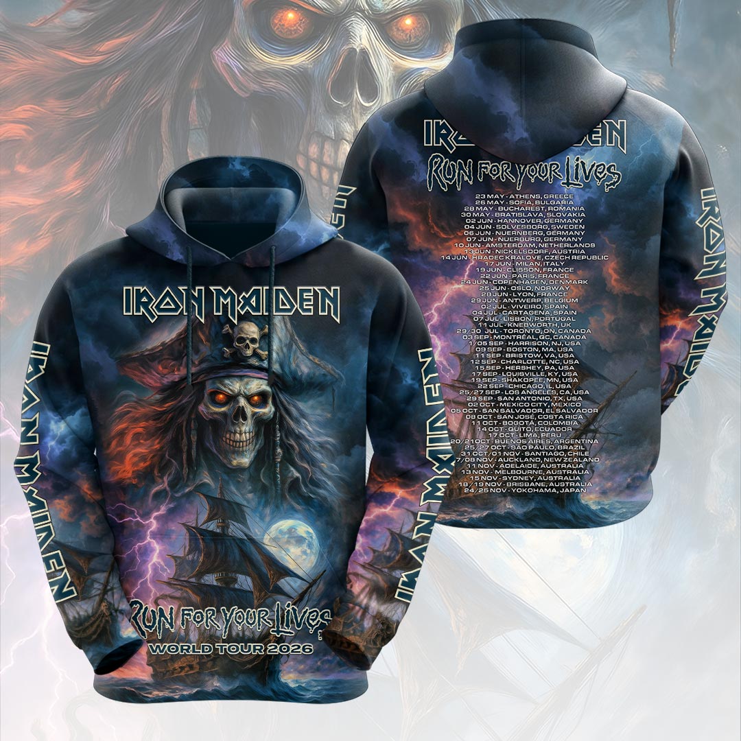Iron Maiden 2026 World Tour 3D Apparel – HOATT19202