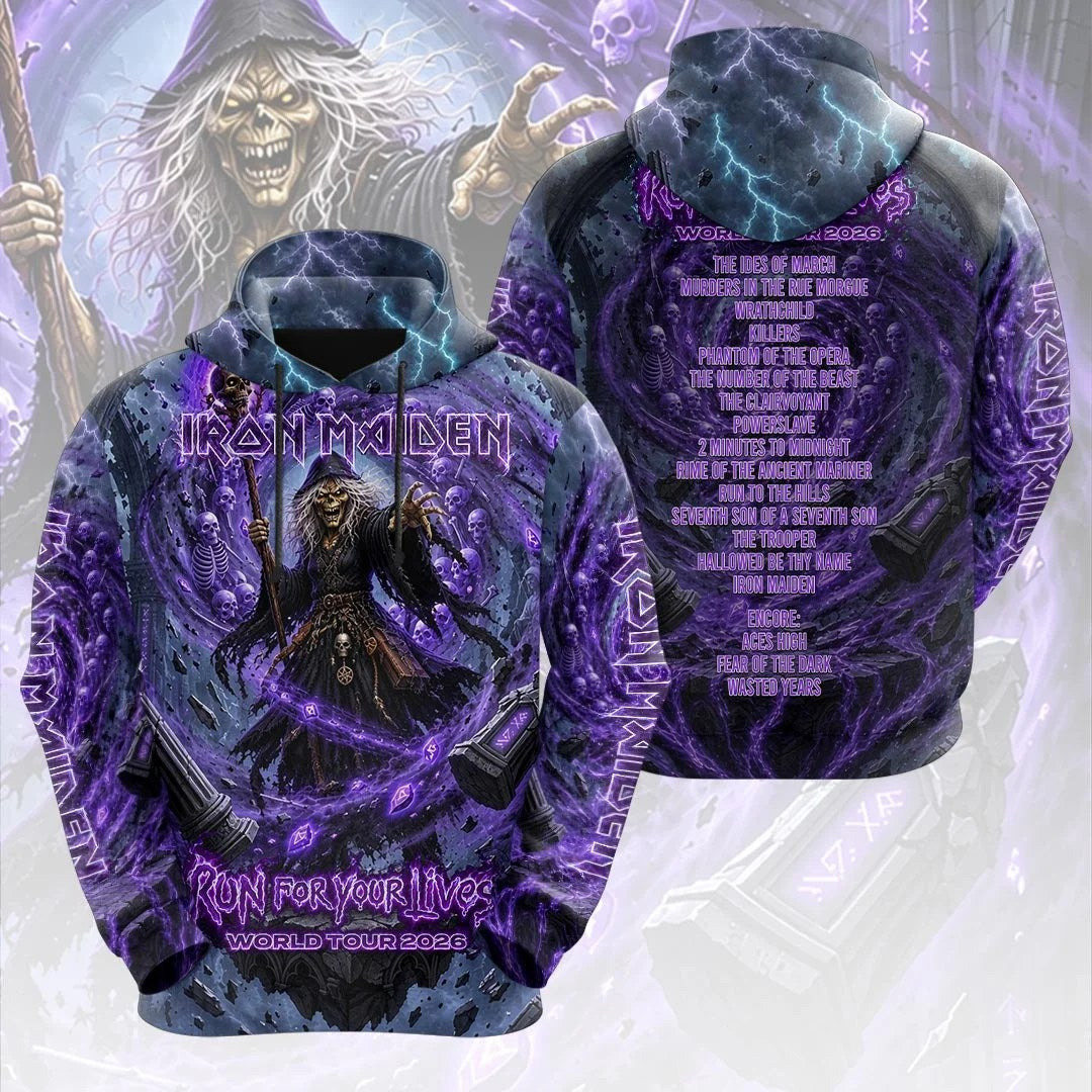 Iron Maiden 2026 World Tour 3D Apparel – HOATT21048