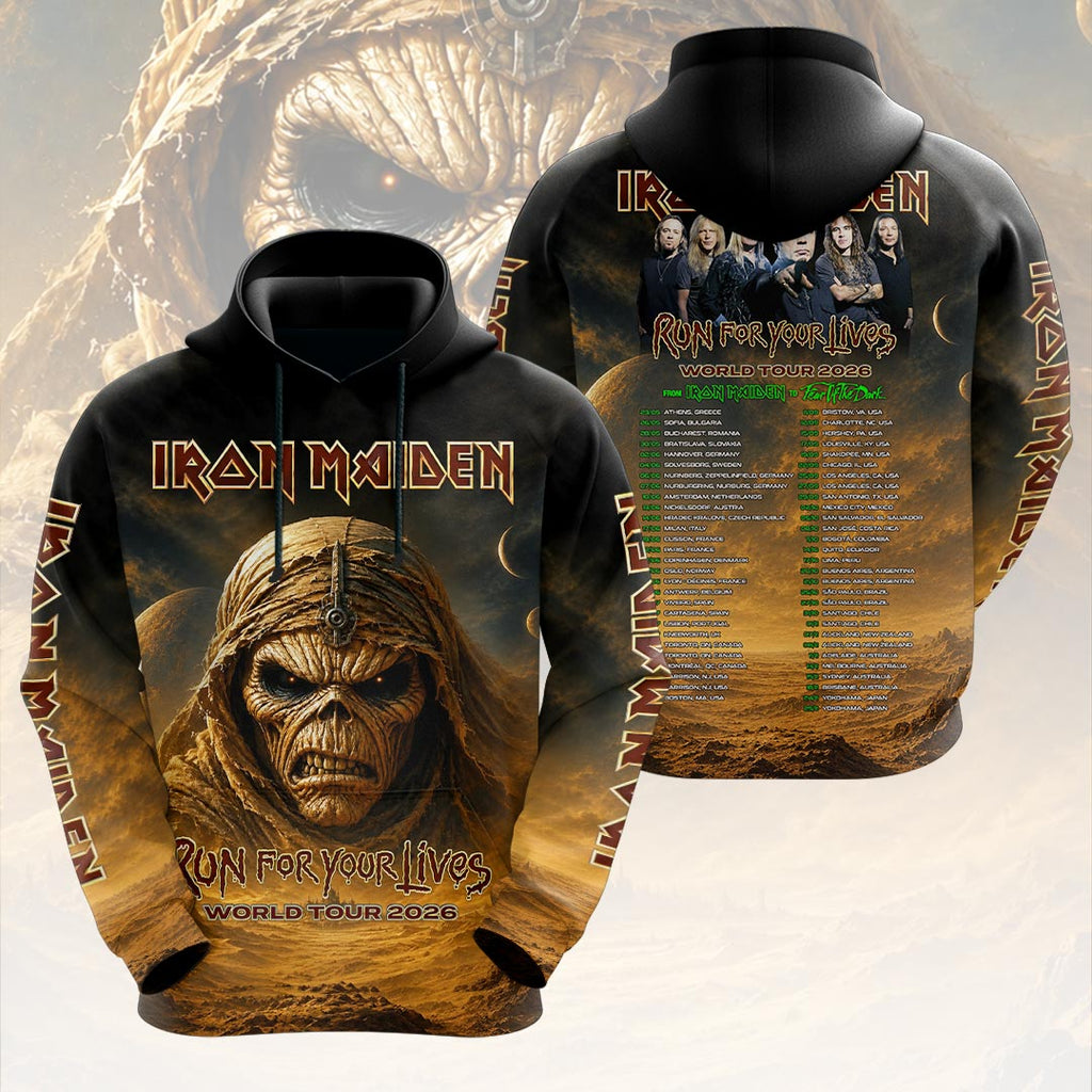 Iron Maiden 2026 World Tour 3D Apparel – HOATT18166