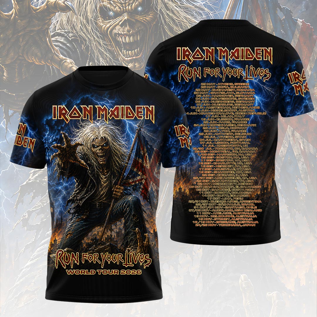 Iron Maiden 2026 World Tour 3D Apparel – HOATT19048