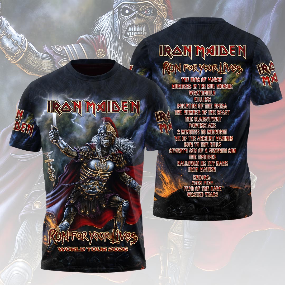 Iron Maiden 2026 World Tour 3D Apparel – HOATT19089