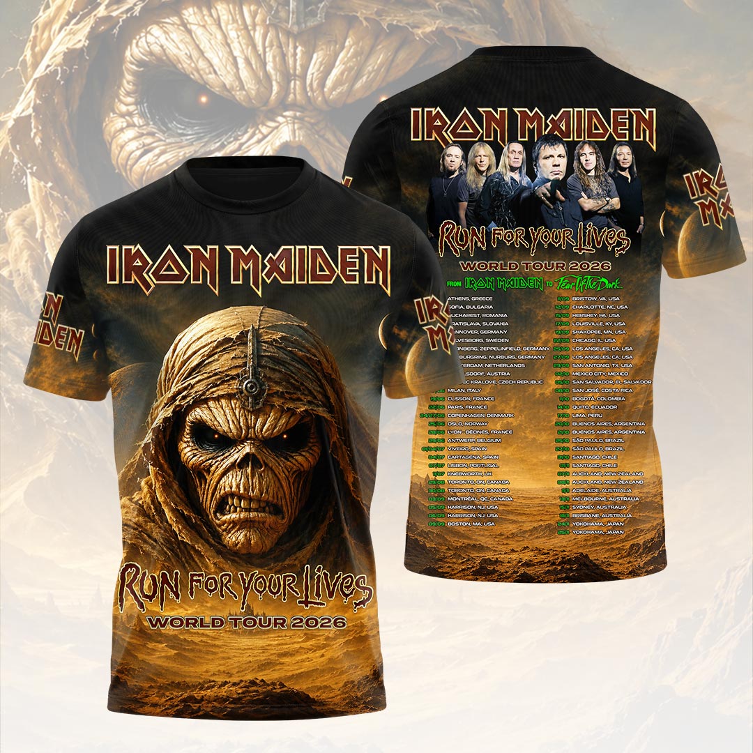 Iron Maiden 2026 World Tour 3D Apparel – HOATT18166