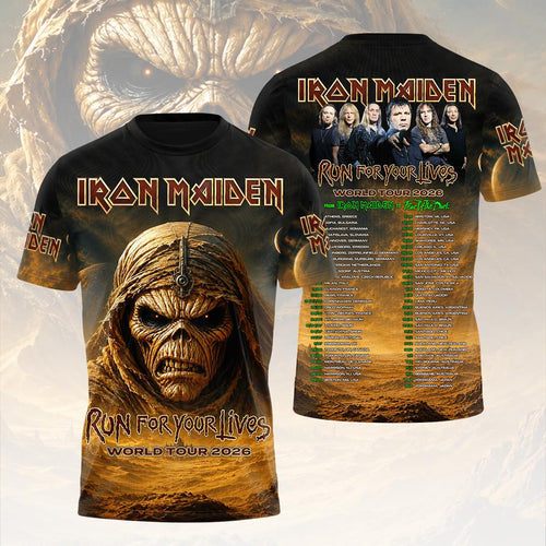 Iron Maiden 2026 World Tour 3D Apparel – HOATT18166