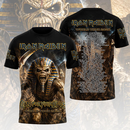 Iron Maiden 2026 World Tour 3D Apparel – HOATT18614