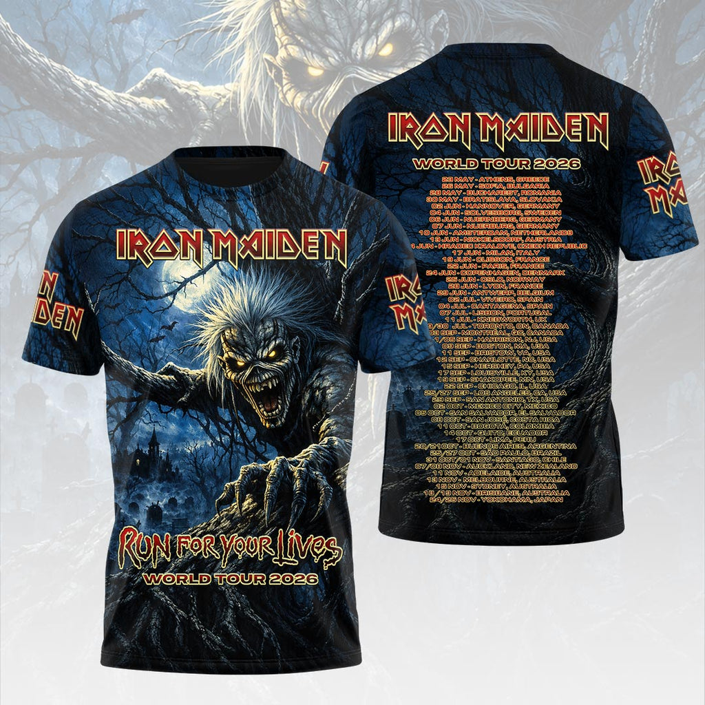 Iron Maiden 2026 World Tour 3D Apparel – HOATT18909