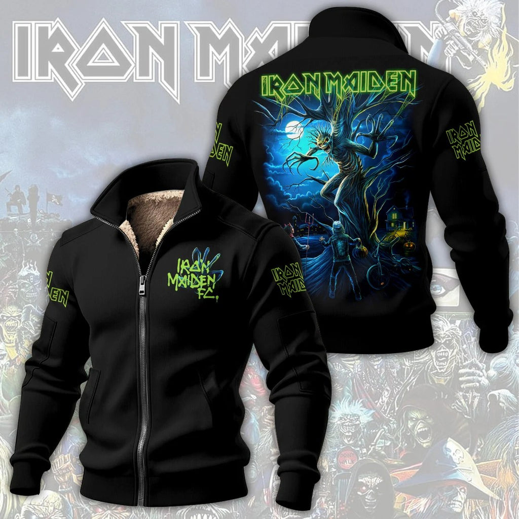 Iron Maiden Fear of the Dark Halloween Thick Knit Fleece Jacket – TANTN26003