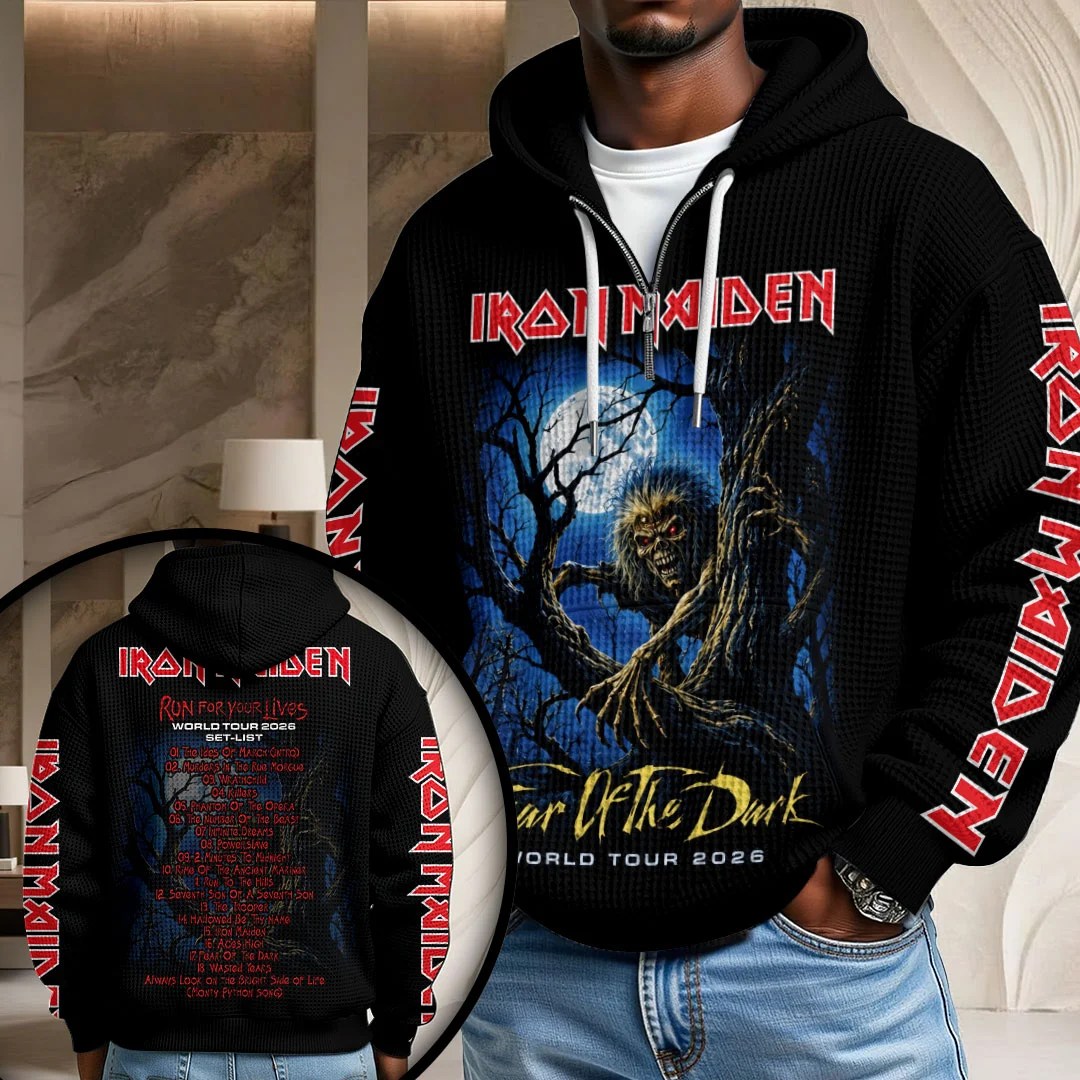 Iron Maiden Tour 2026 3D Unisex Waffle Hoodie – TANTN25718