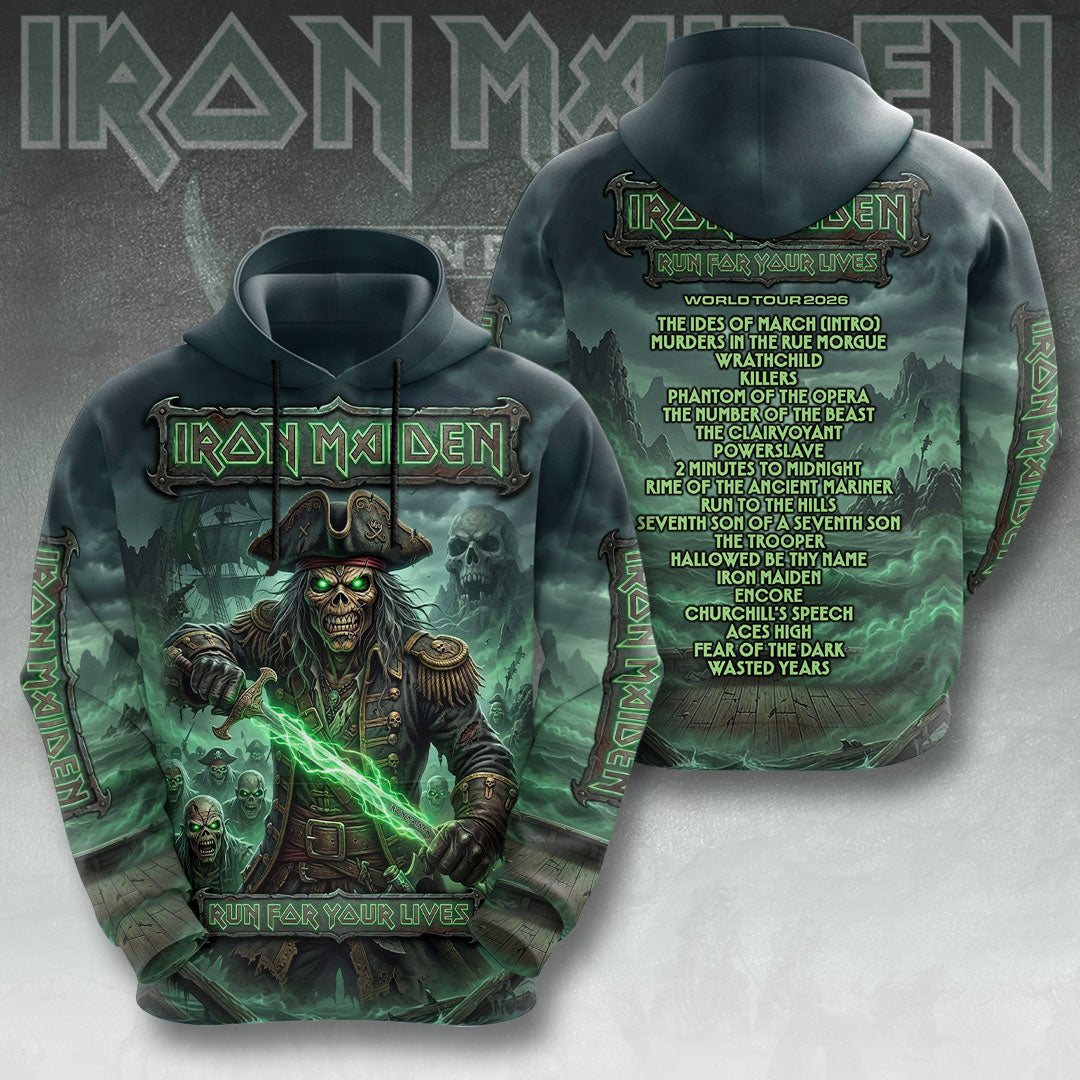 Iron Maiden World Tour 2026 3D Apparel – TMTHU7897