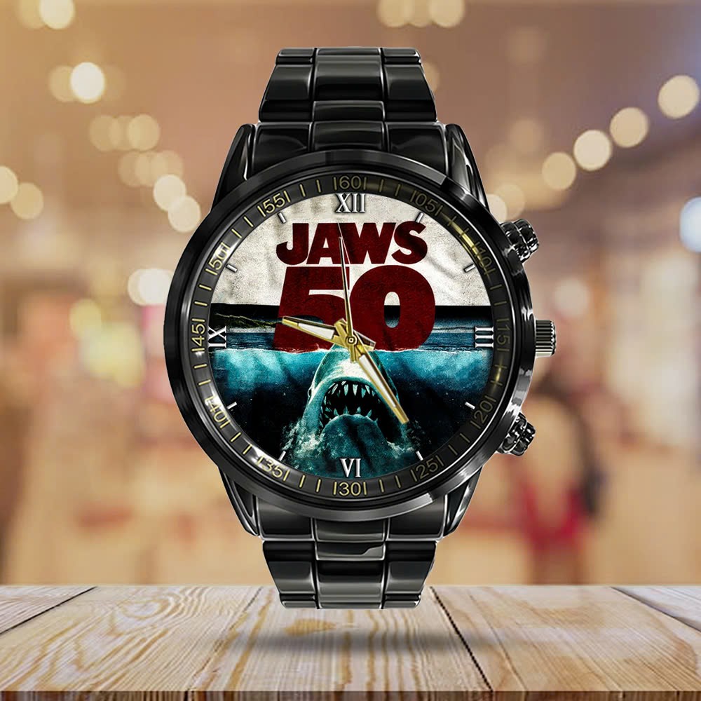 Jaws Black Stainless Steel Watch – GNE NEW320