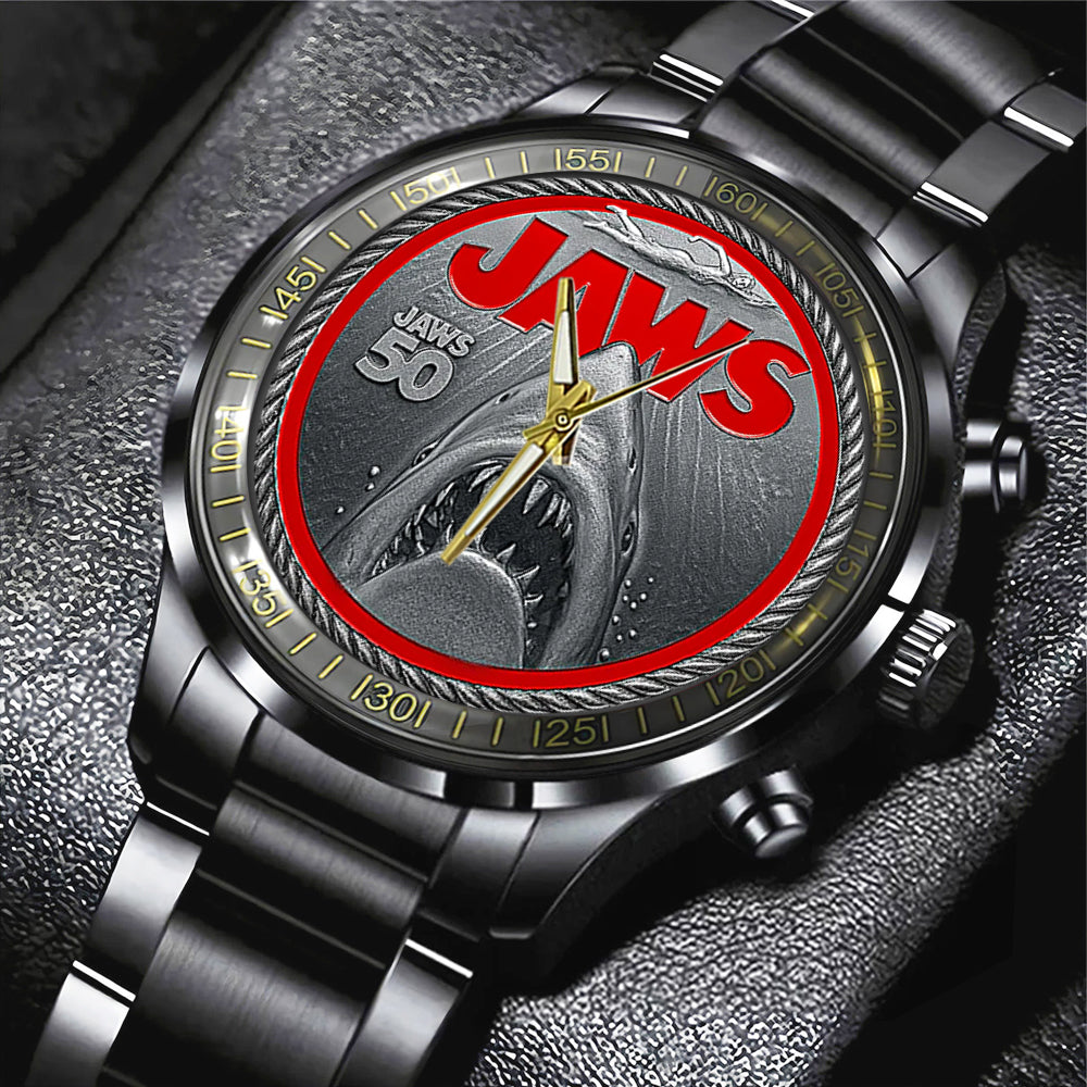 Jaws 50 Years Anniversary Black Stainless Steel Watch – TANTN16994