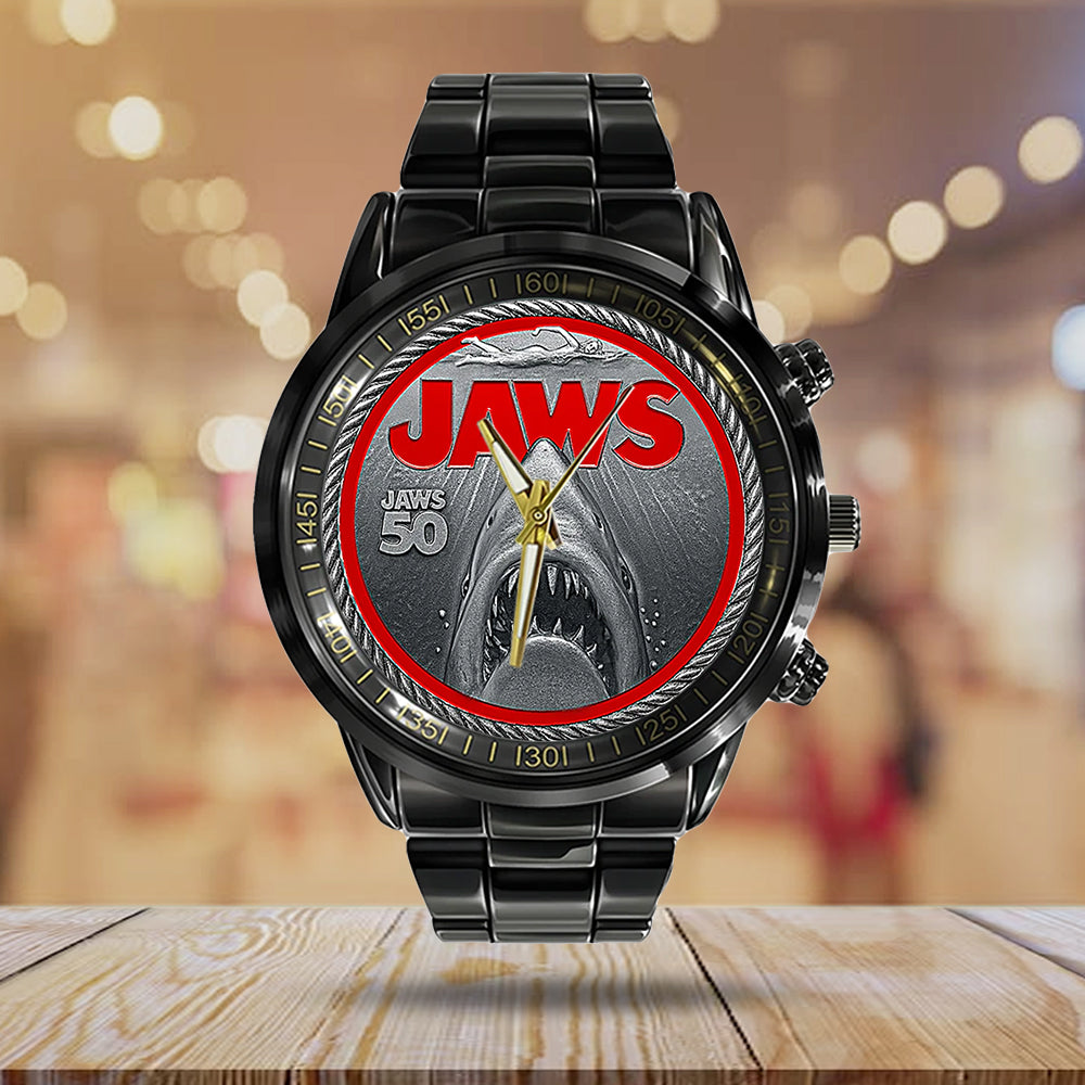 Jaws 50 Years Anniversary Black Stainless Steel Watch – TANTN16994