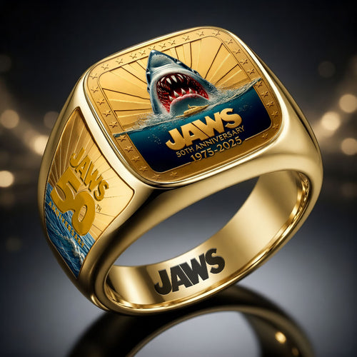 Jaws 50th Anniversary 3D Engraved Ring – HOATT19882