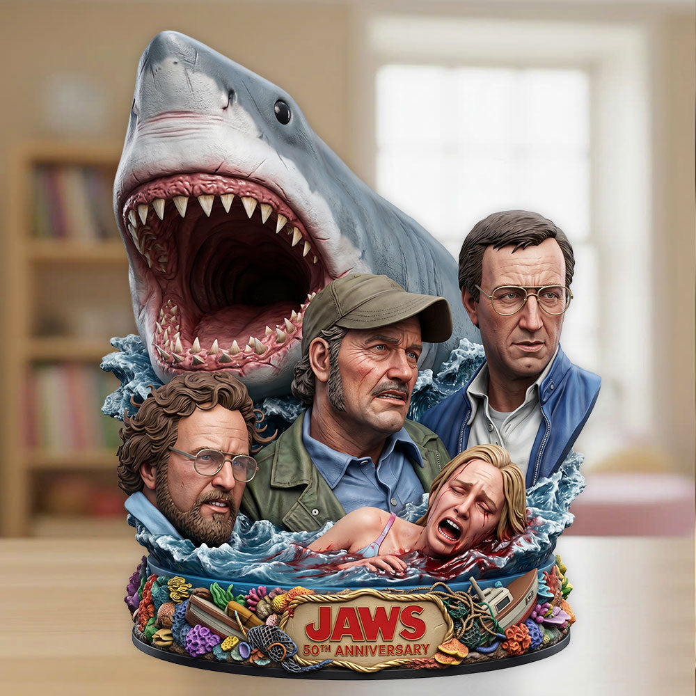Jaws 50th Anniversary Custom Shape Acrylic Plaque – TMTHU7838