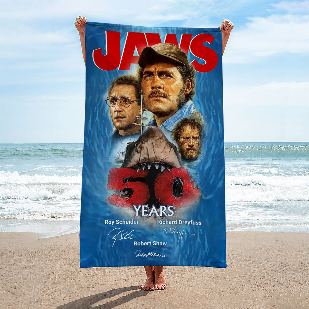 Jaws Rectangle Beach Towel – HOATT 11106