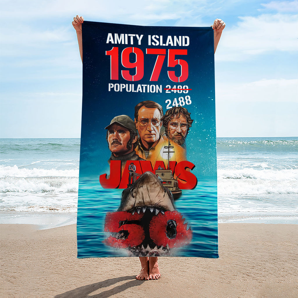 Jaws Rectangle Beach Towel – HOATT 11371