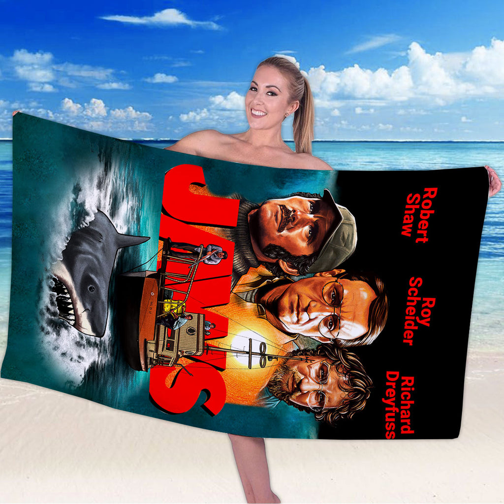 Jaws Rectangle Beach Towel – HOATT 11422