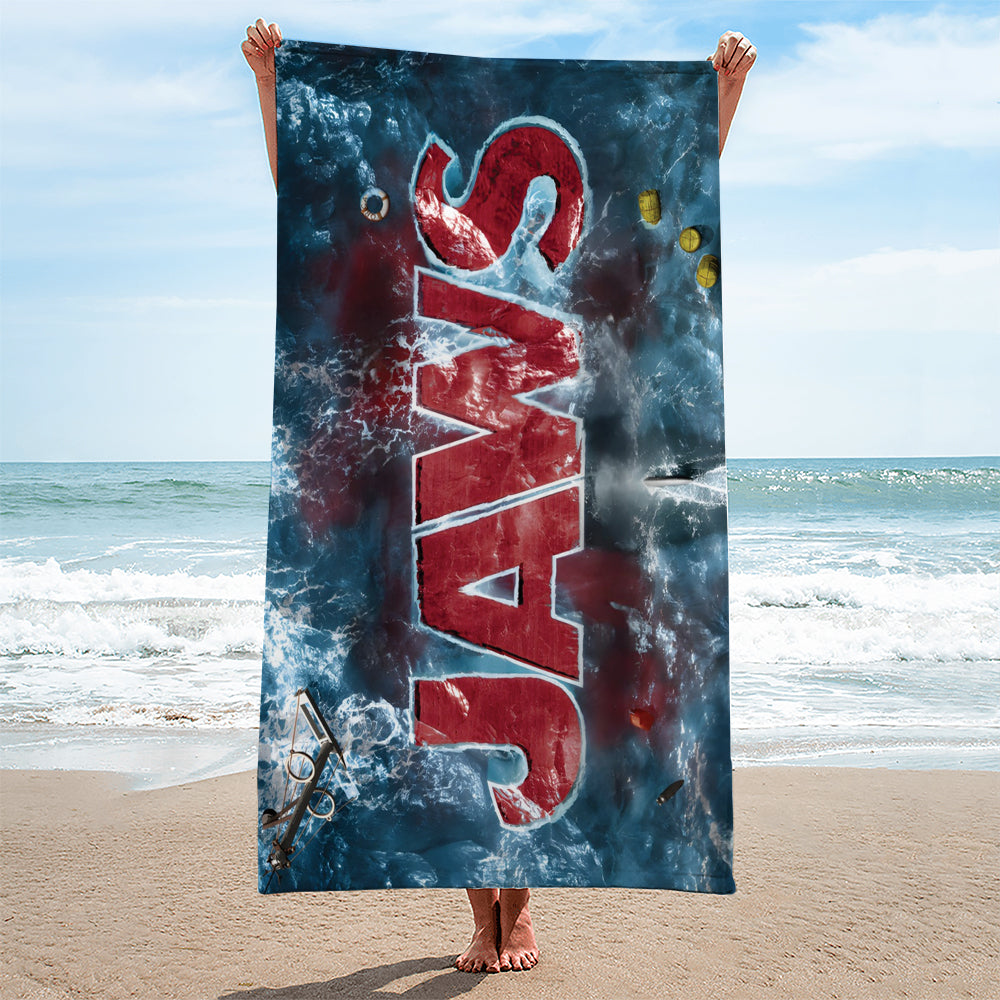 Jaws Rectangle Beach Towel – TANTN 13392