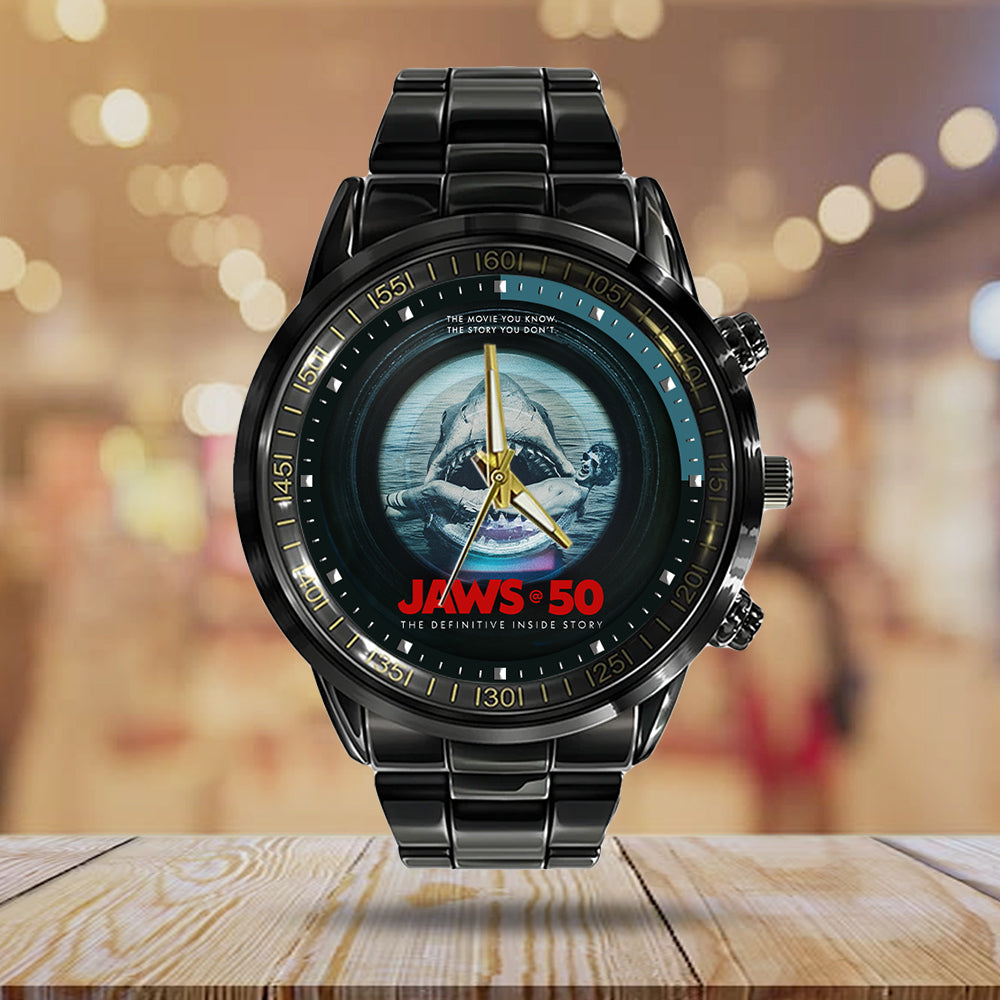 Jaws Black Stainless Steel Watch – GNE NEW431