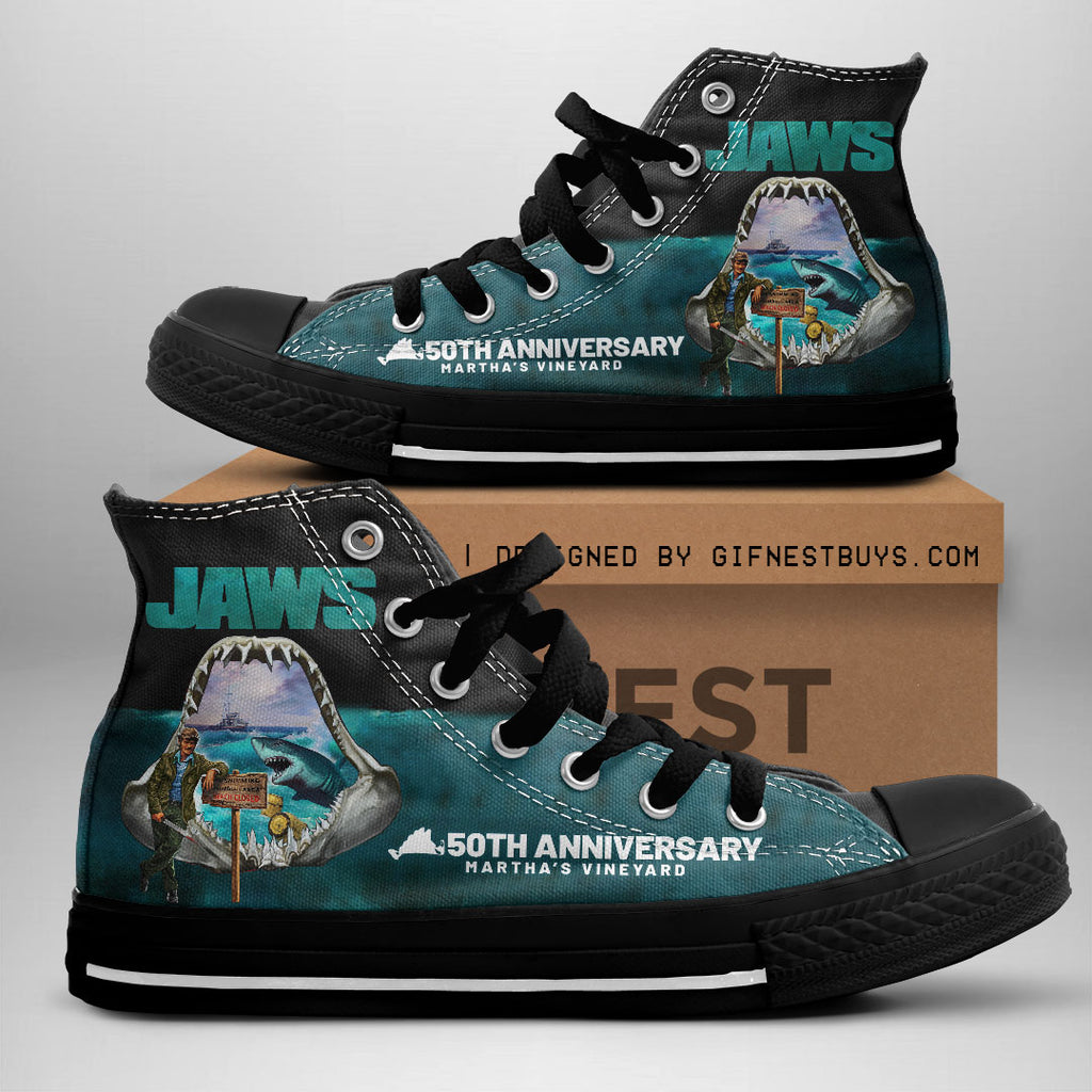Jaws High Top Canvas Shoes – HOATT 10744