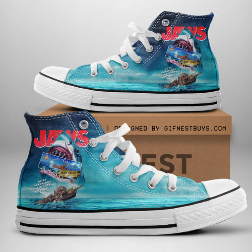 Jaws High Top Canvas Shoes – HOATT 10745