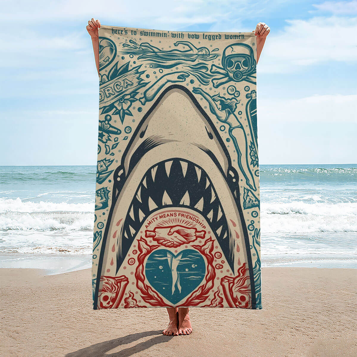 Jaws Rectangle Beach Towel – MAITM 12215