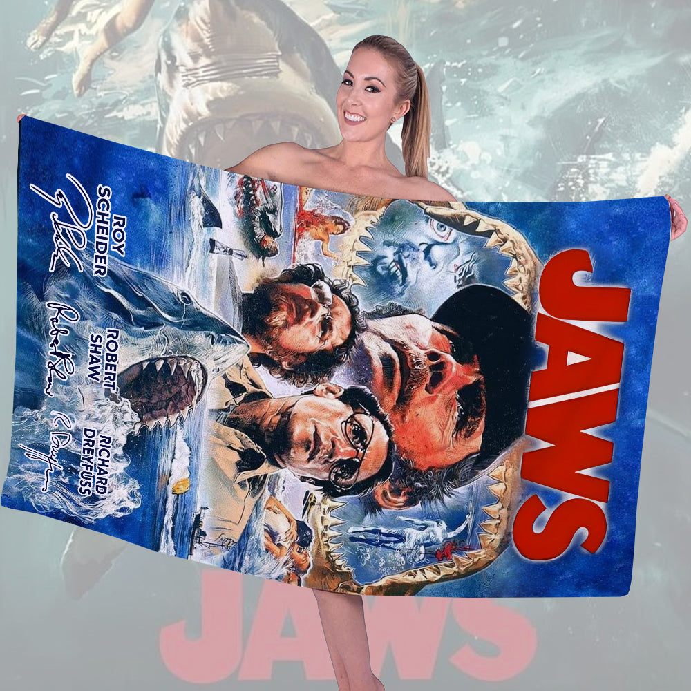 Jaws Rectangle Beach Towel – HOATT 10880