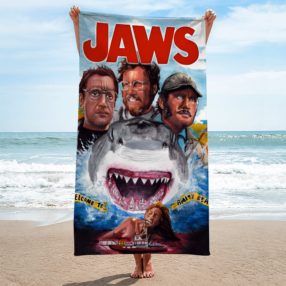Jaws Rectangle Beach Towel – HOATT 11260