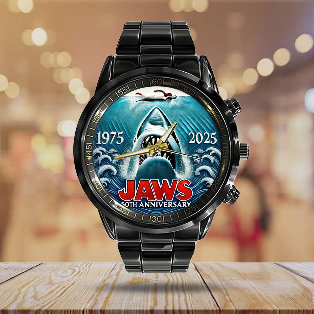 Jaws Black Stainless Steel Watch – TANTN 12524