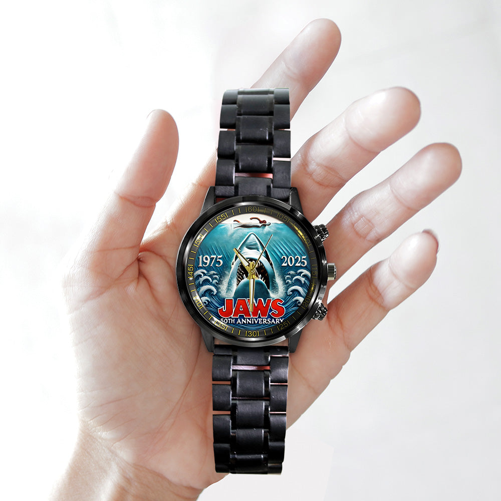 Jaws Black Stainless Steel Watch – TANTN 12524