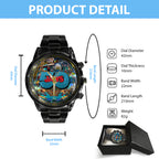 Jaws Black Stainless Steel Watch – TANTN 14189
