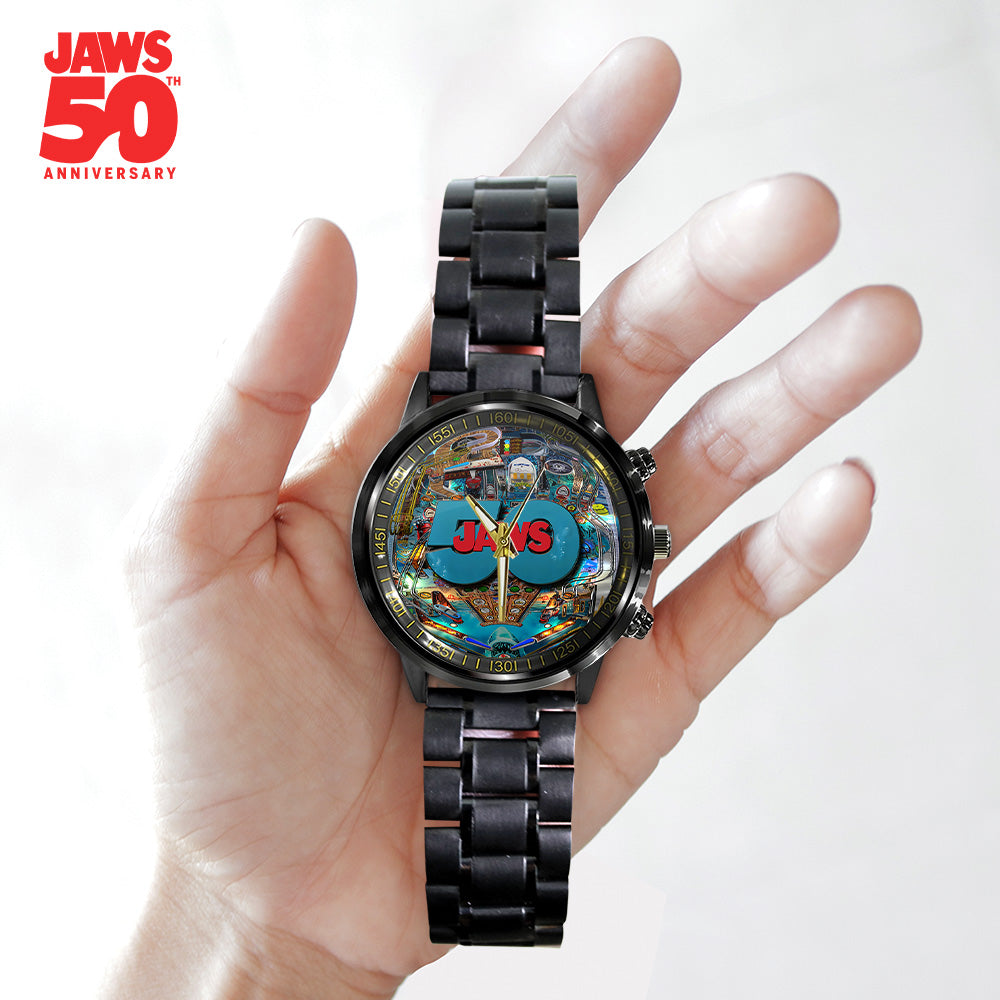 Jaws Black Stainless Steel Watch – TANTN 14189