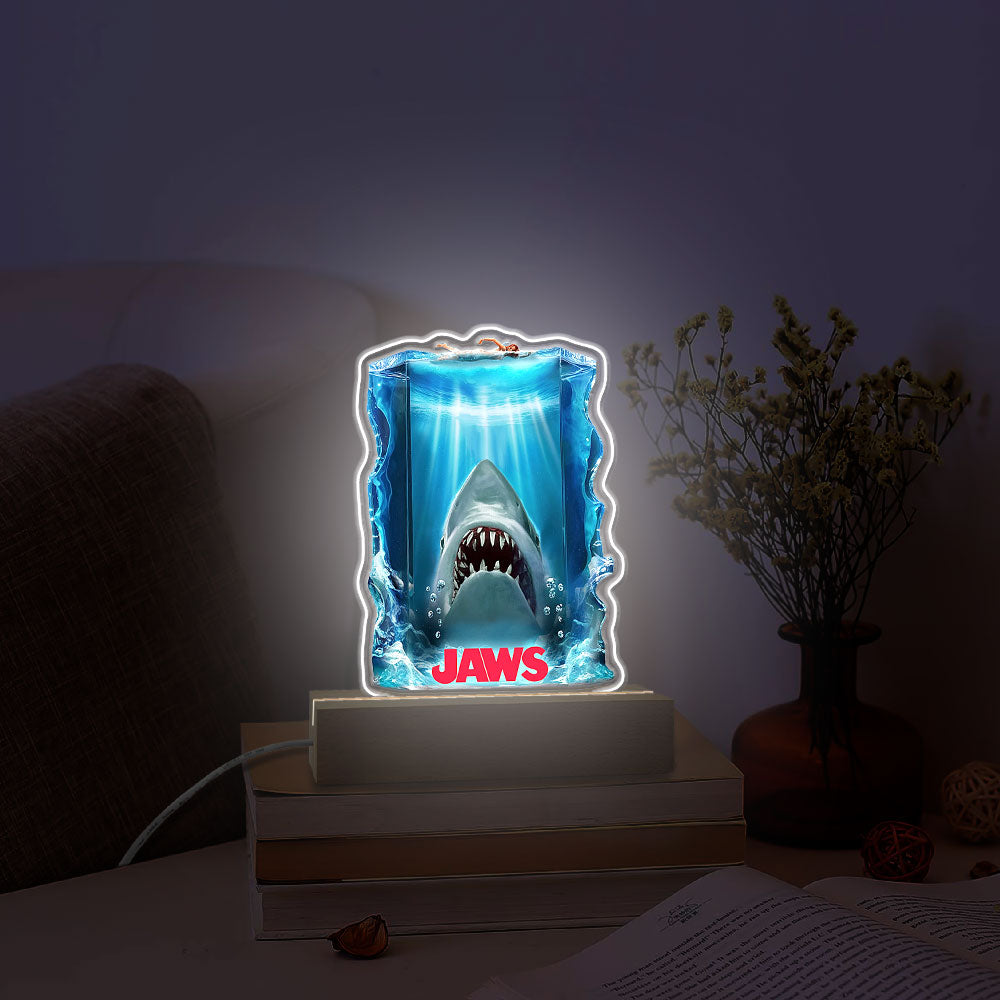 Jaws Led Light with Wooden Base (7 Colors) – HOATT 11175