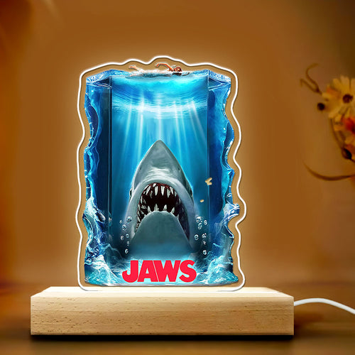 Jaws Led Light with Wooden Base (7 Colors) – HOATT 11175