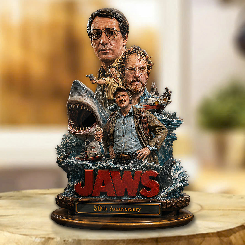 Jaws 50th Anniversary Custom Shape Acrylic Plaque – GNE7262
