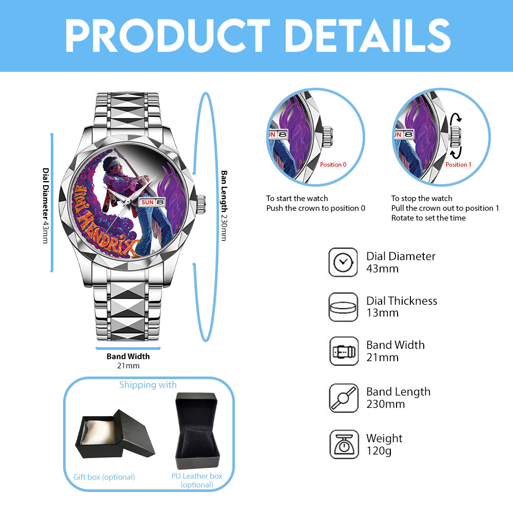Jimi Hendrix Alloy Luxury Quartz Watch – TANTN15489
