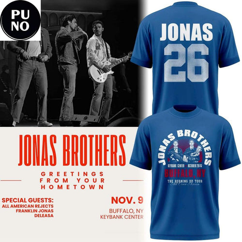 Jonas Brothers The Burning Up Tour All Over Again 2026 Buffalo NY T-Shirt