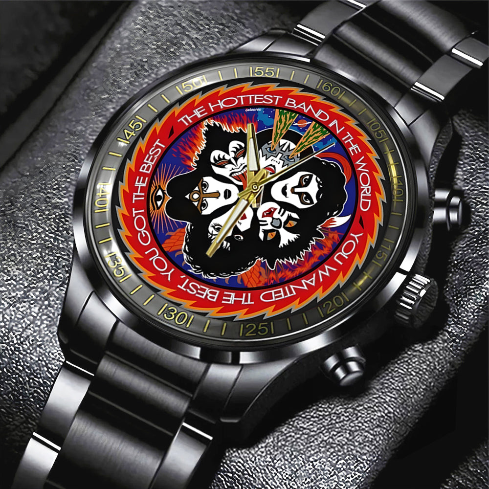 KISS Black Stainless Steel Watch – GNE 812