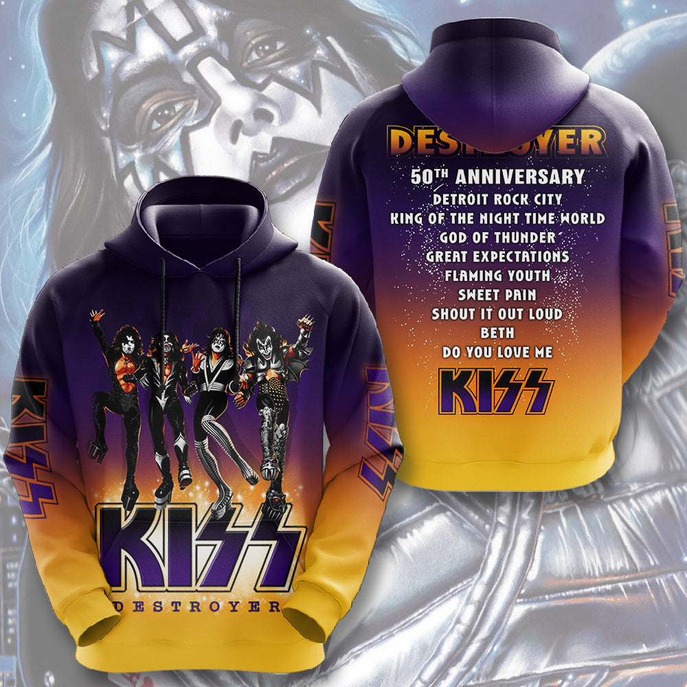 KISS Destroyer 50th Anniversary 2026 3D Apparel – TMTHU5461