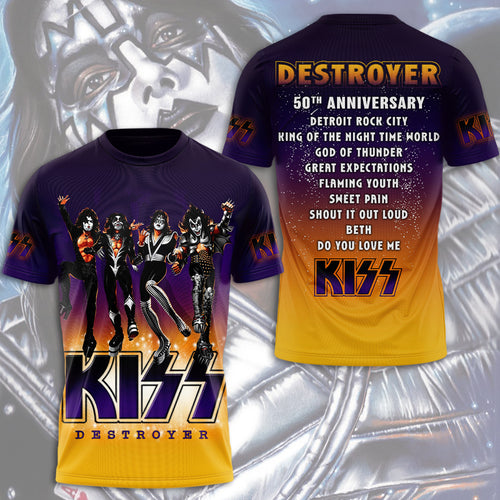 KISS Destroyer 50th Anniversary 2026 3D Apparel – TMTHU5461