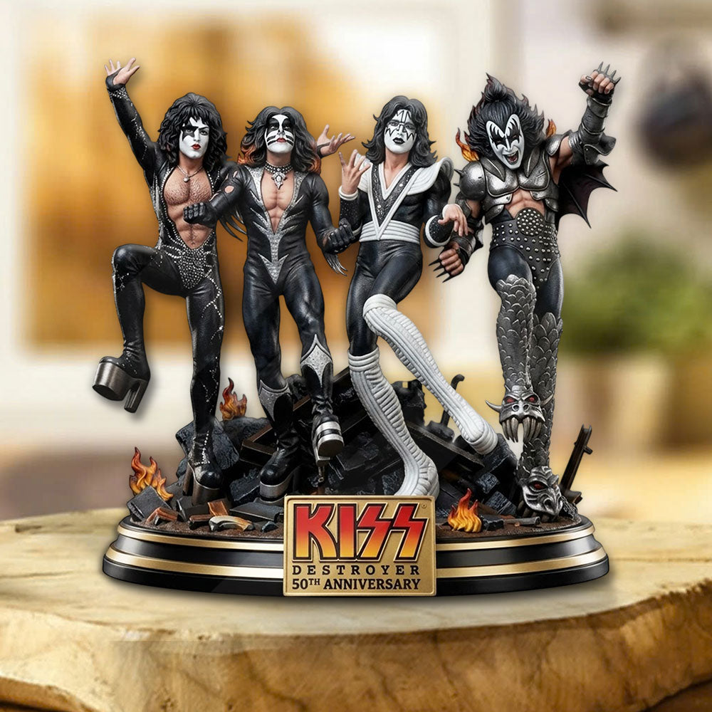 KISS Destroyer 50th Anniversary 2026 Custom Shape Acrylic Plaque – TMTHU4397