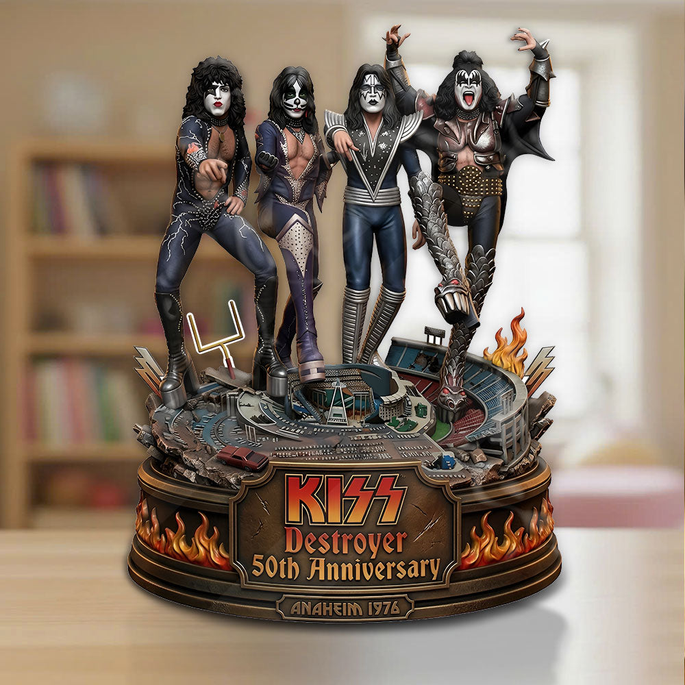 KISS Destroyer 50th Anniversary 2026 Custom Shape Acrylic Plaque – TMTHU4785