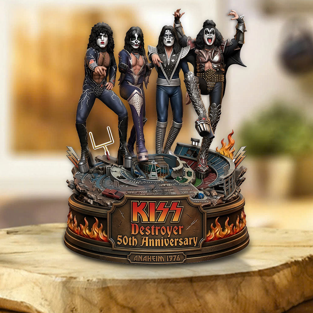 KISS Destroyer 50th Anniversary 2026 Custom Shape Acrylic Plaque – TMTHU4785