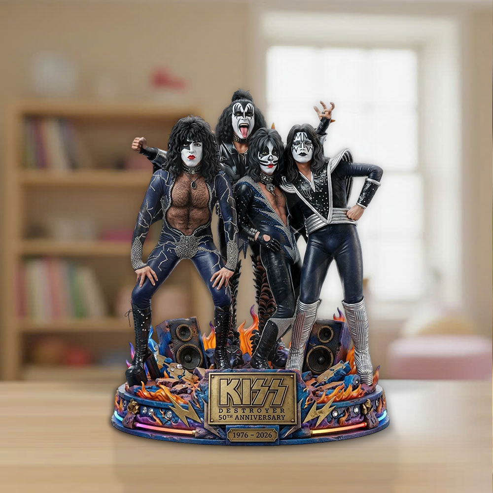 KISS Destroyer 50th Anniversary 2026 Custom Shape Acrylic Plaque – TMTHU5079