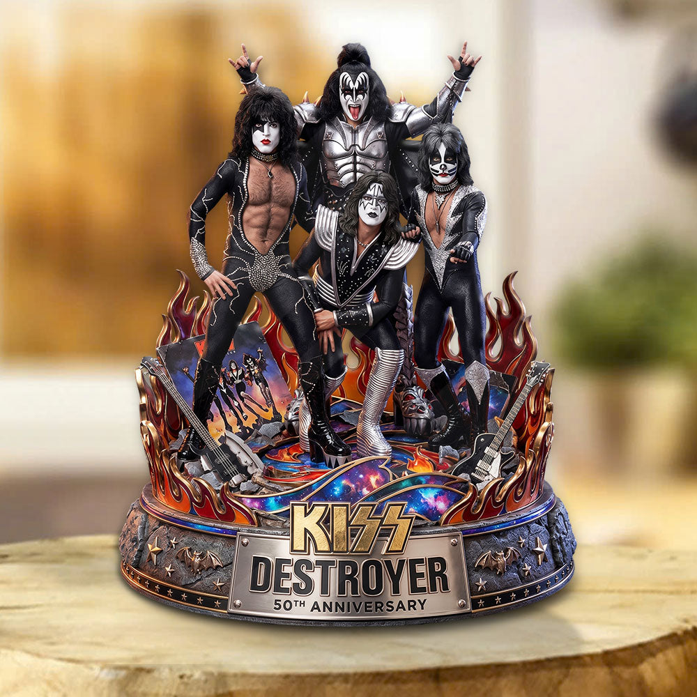 KISS Destroyer 50th Anniversary 2026 Custom Shape Acrylic Plaque – TMTHU5308