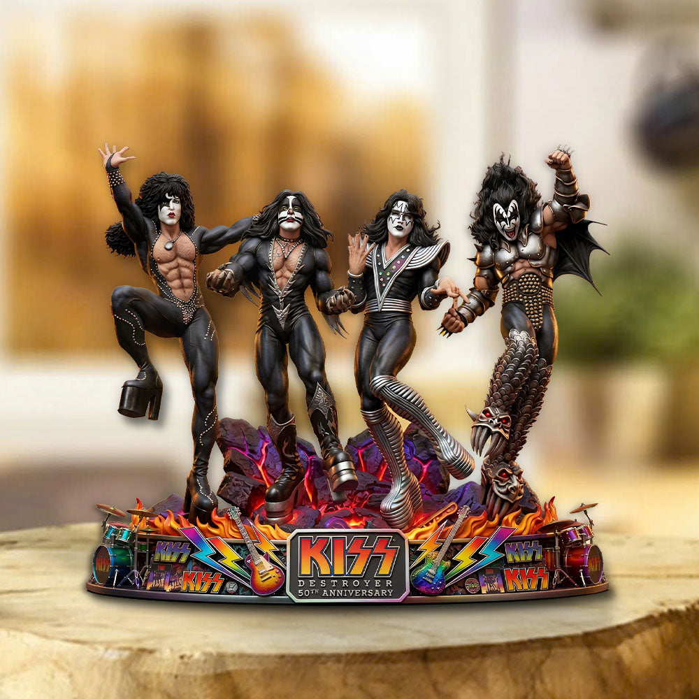 KISS Destroyer 50th Anniversary 2026 Custom Shape Acrylic Plaque – TMTHU5464
