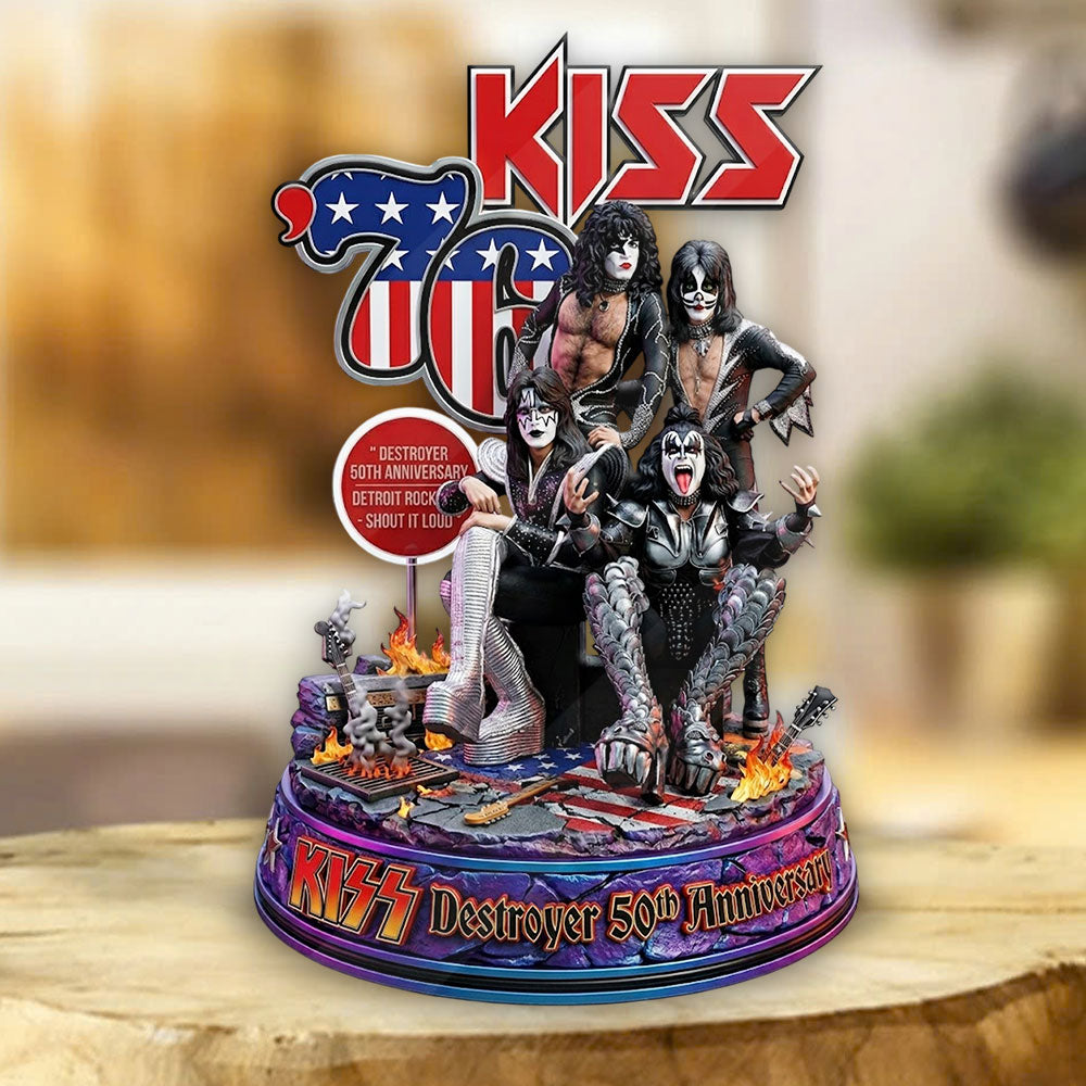 KISS Destroyer 50th Anniversary 2026 Custom Shape Acrylic Plaque – TMTHU5482